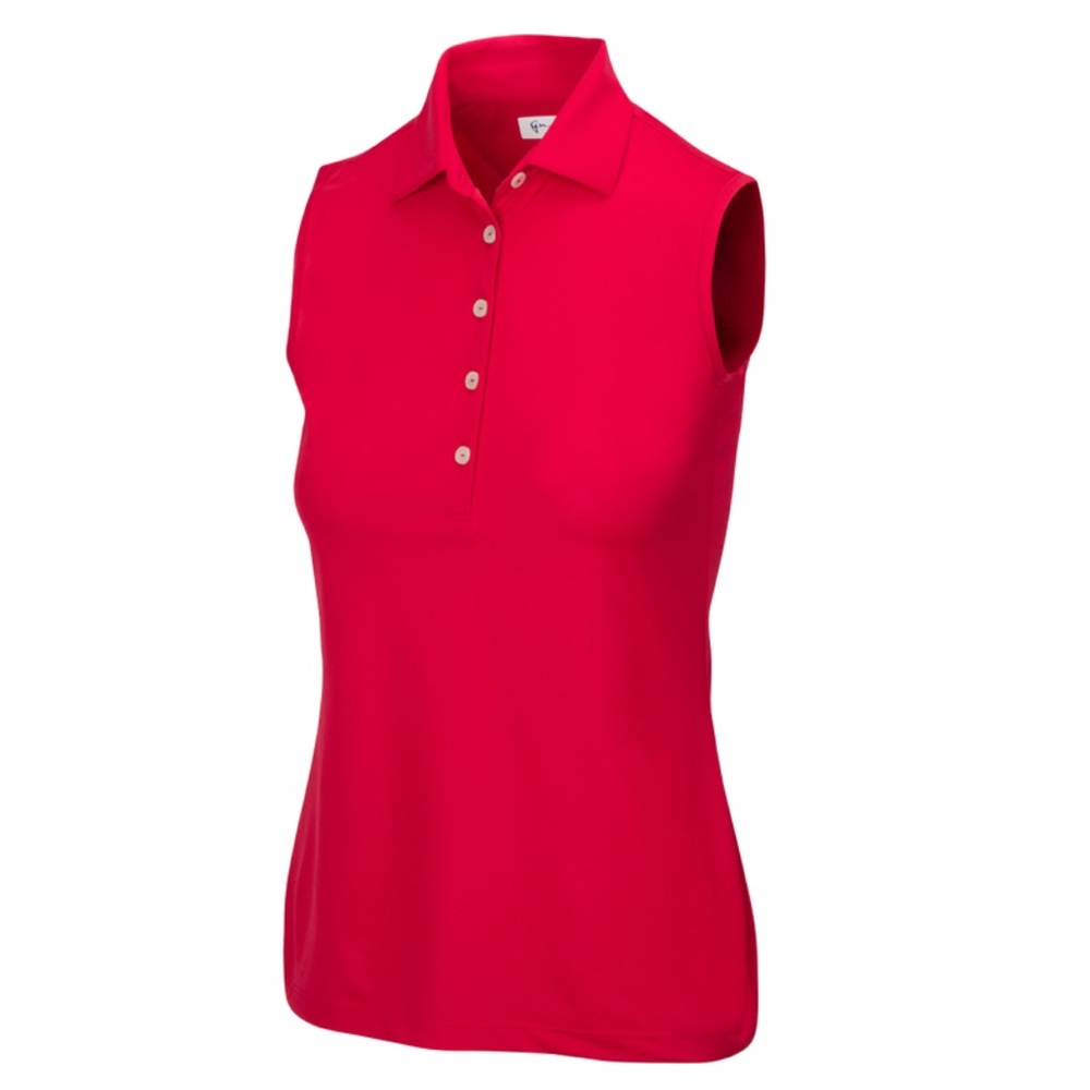 Greg Norman Women’s Collection ML75 2Below Short Sleeve Polo Tank - Red